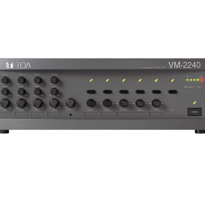 Mixer Amplifier 240W kèm bộ chọn 5 vùng loa TOA VM-2240